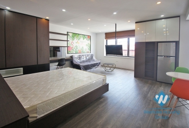 A modern balcony studio for rent on Lac Long Quan, Tay Ho